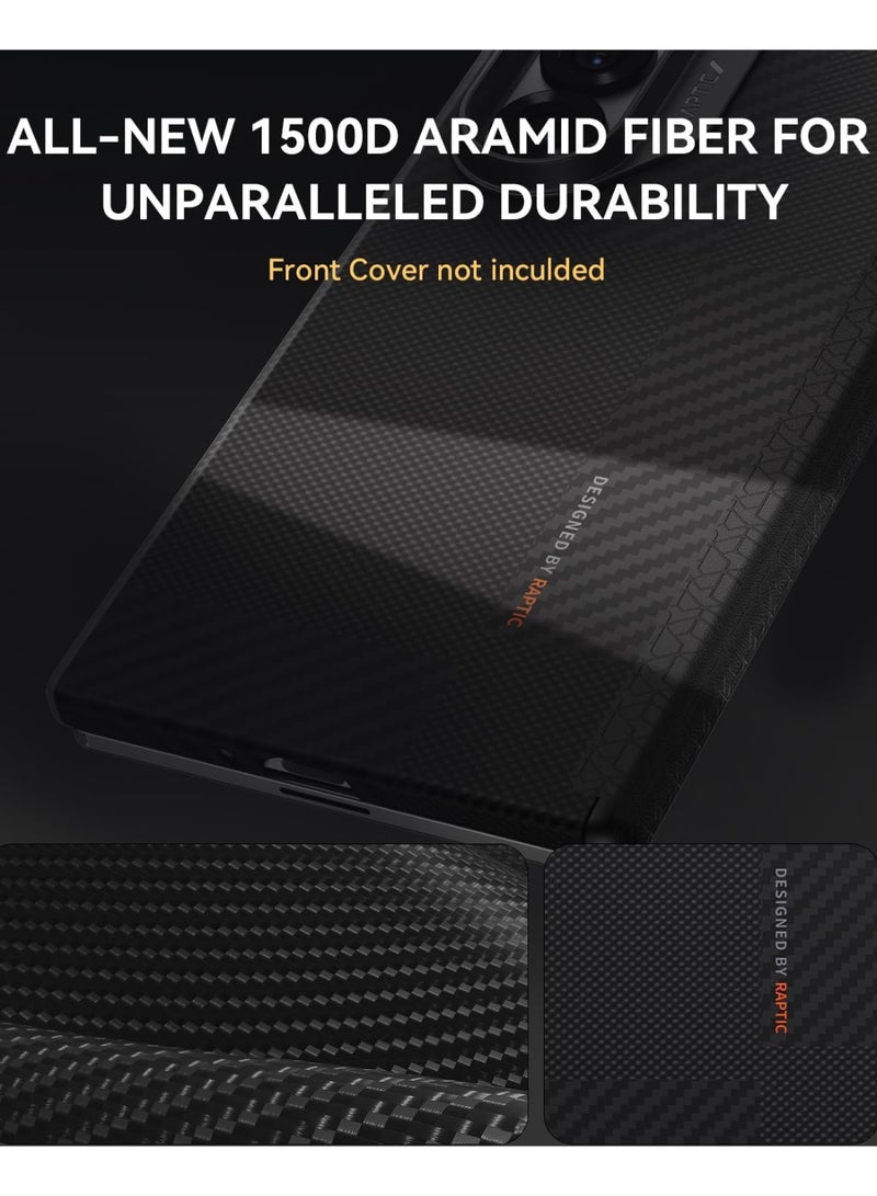 RAPTIC غطاء Raptic Aramid Geotik Pro لجهاز Samsung Galaxy Z Fold 7 [غطاء خلفي فقط] متوافق مع MagSafe رقيق للغاية من ألياف Aramid 1500D [حماية المفصل] - موندريان - Image 3